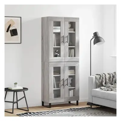 Skříň highboard šedá sonoma 69,5 x 34 x 180 cm kompozitní dřevo