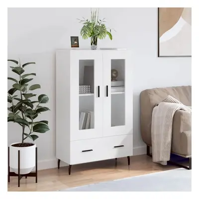 Skříň highboard bílá 69,5 x 31 x 115 cm kompozitní dřevo