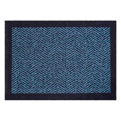 GRUND Rohožka do domácnosti HERRINGBONE modrá Rozměr: 40x60 cm