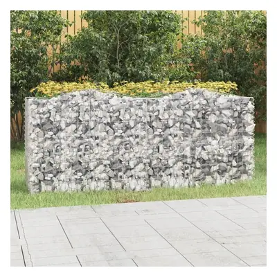 Klenutý gabion vyvýšený záhon 200x50x100 cm pozinkované železo