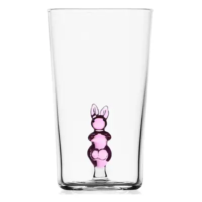 Ichendorf Milano designové sklenice na vodu Animal Farm Longdrink Pink Rabbit