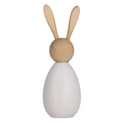 Dřevěný zajíček BUNNY DAISY 12,5 cm bílý