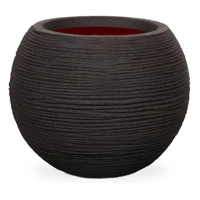 Capi Nature Rib NL Vase Ball Black Ø 40 cm / V 32 cm