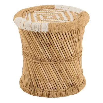 Přírodní bambusový odkládací stolek Stool Bamboo - Ø40*41cm