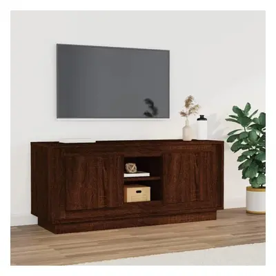 TV skříňka hnědý dub 102 x 35 x 45 cm kompozitní dřevo