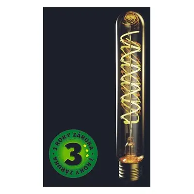 Prémiová designová retro LED žárovka E27 4,5W 400lm EXTRA TEPLÁ filament, ekv. 35W, 3 roky