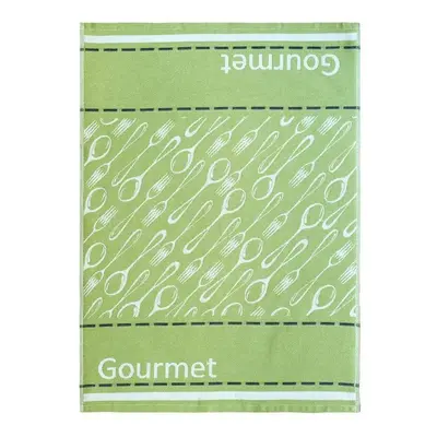 SCANquilt utěrka DESIGN gourmet zelená 50 x 70 cm