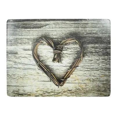 4ks pevné korkové prostírání srdce z větviček Heart Twig - 30*40*0,4cm