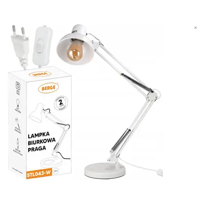 BERGE Stolní lampa XL Praga 1xE27 LED bílá