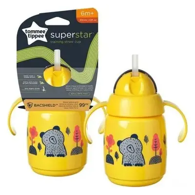 Tommee Tippee Netekoucí hrnek Superstar s brčkem 6m+ 300 ml Yellow