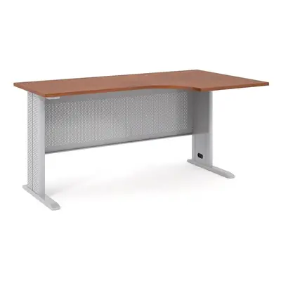 Ergonomický stůl Impress 160 x 90 cm, pravý, tmavý ořech