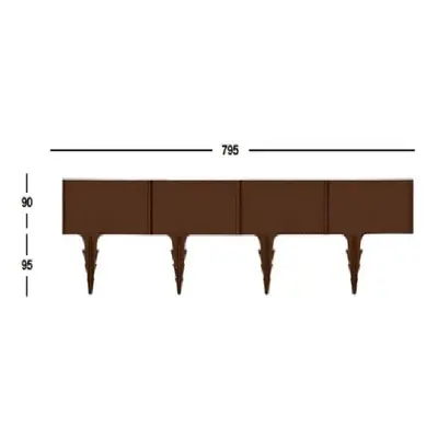 Umělý obrubník - plůtek BORDURE 795x185mm - hnědá