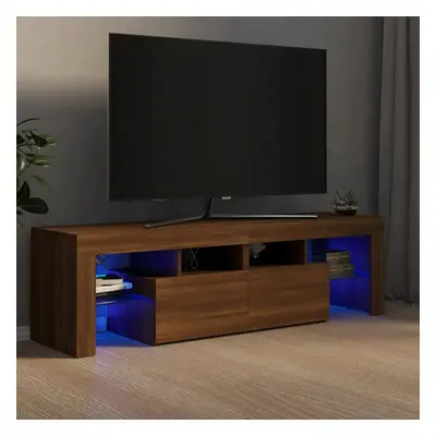 TV skříňka s LED osvětlením Hnědý dub 140 x 36,5 x 40 cm