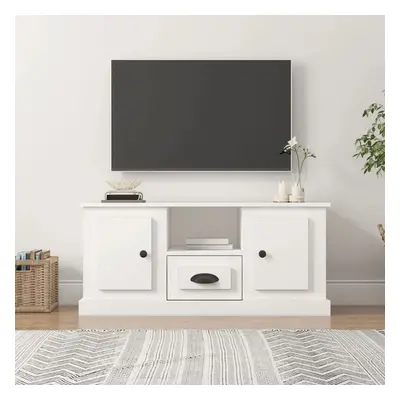 TV skříňka bílá 100 x 35,5 x 45 cm kompozitní dřevo