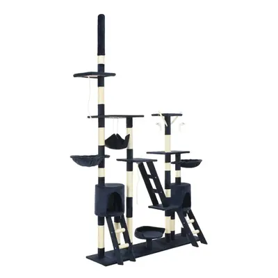 Škrabadlo pro kočky se sisalovými sloupky 230-250 cm modré