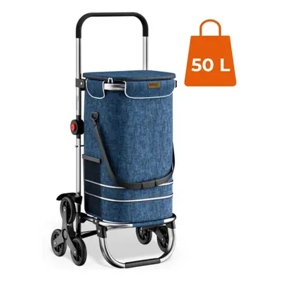 Monzana Nákupní taška na kolečkách do schodů COMFORT,50l, modrá