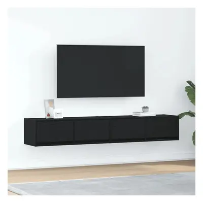 TV skříňky 2 ks Dub černý 80x31x25,5 cm Dřevěné konstrukce