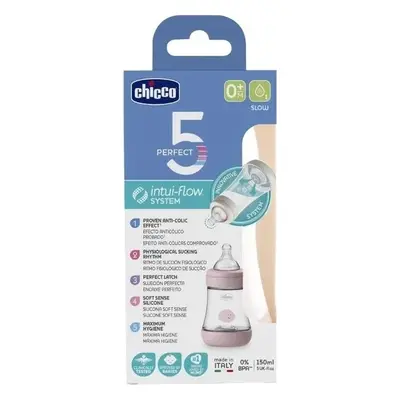 Chicco láhev kojenecká Perfect 5 silikon růžová 150 ml