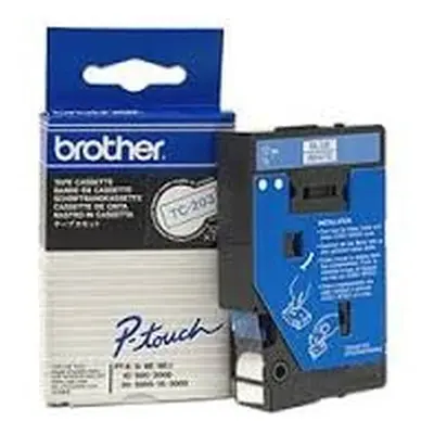 Páska Brother TC-203 (Modrý tisk/bílý podklad)