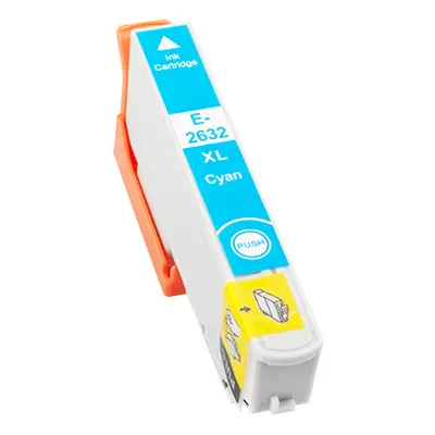 Tonery Náplně Cartridge Epson T2632, kompatibilní kazeta (Azurová)