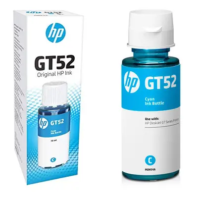 HP GT52 - azurová lahvička s inkoustem M0H54AE