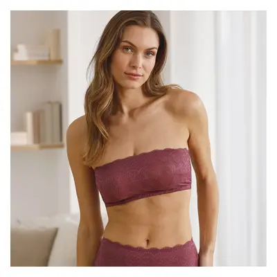 Krajková bandeau podprsenka Orellana s diskrétními kosticemi zn. Confidence Lingerie®