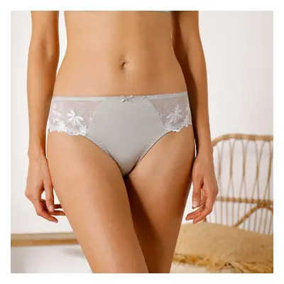 Klasické kalhotky „Calenca“ zn. Confidence Lingerie®, ze saténu a vyšívaného tylu