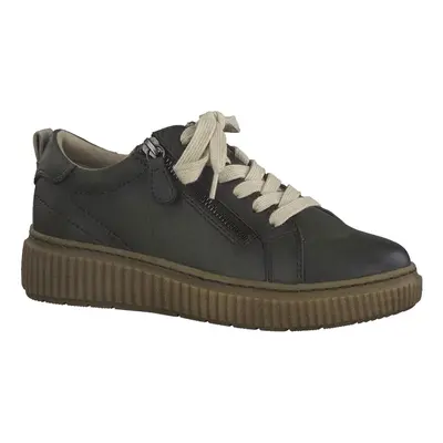 JANA Tenisky sneakers s tkaničkami, khaki, vysoce pohodlné