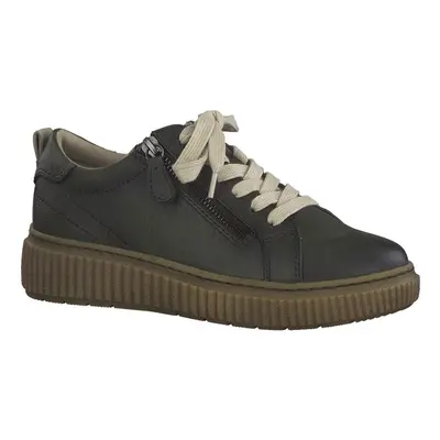 JANA Tenisky sneakers s tkaničkami, khaki, vysoce pohodlné