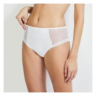 Sada 2 jednobarevných kalhotek maxi z bavlny a krajky Coria zn. Confidence Lingerie®