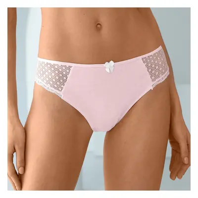 Sada 4 jednobarevných kalhotek midi Tropea zn. Confidence Lingerie® z pružné bavlny a krajky