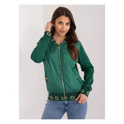 Tmavě zelený prošívaný bomber RV-BL-8224.22-dark green