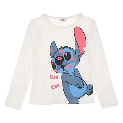 BÍLÉ DÍVČÍ TRIČKO S DLOUHÝM RUKÁVEM DISNEY LILO STITCH