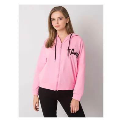 Růžová mikina na zip -FA-BL-7239.23X-pink