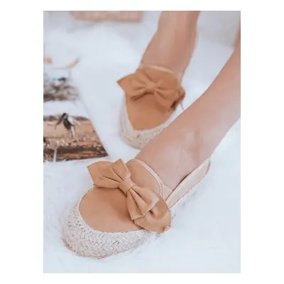 Meruňkové espadrilky s mašlí ZY0044