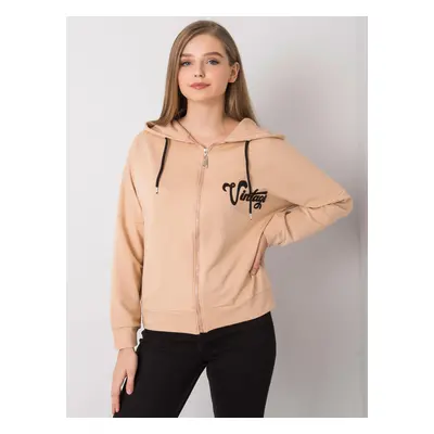 Béžová mikina na zip FA-BL-7239.23X-beige