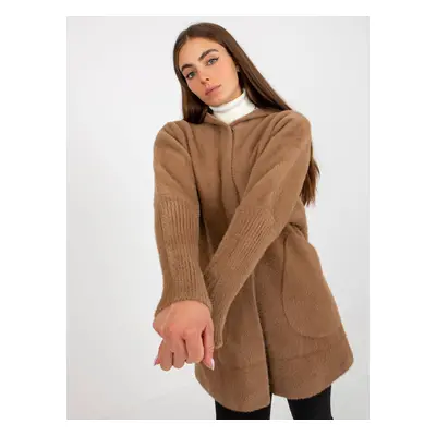 Světle hnědý teddy coat Carolyn -MBM-PL-1518.95P-light brown