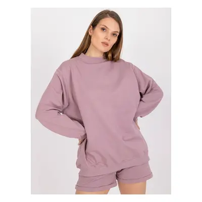 Růžová oversize mikina s rolákem -AP-BL-A-R001-ůpink