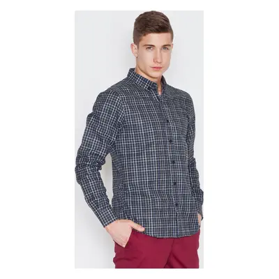 ŠEDÁ MŘÍŽKOVANÁ KOŠILE V010 GREY CHECK