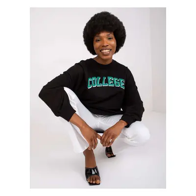 Černá oversize mikina Jessica s nápisem "College" -FA-BL-7649.85P-blacck