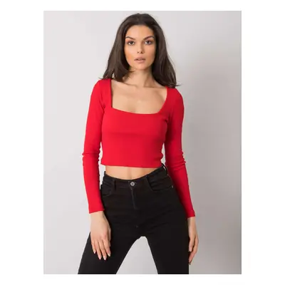 ČERVENÝ DÁMSKÝ CROP TOP S DLOUHÝMI RUKÁVY RV-BZ-7314.97-RED