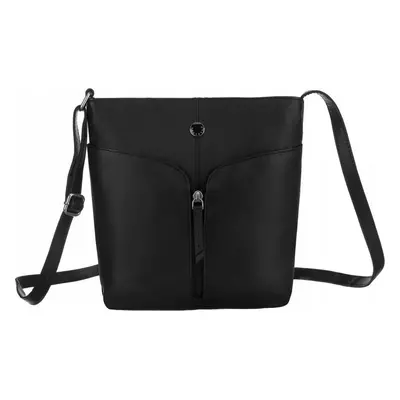 PETERSON ČERNÁ KOŽENÁ CROSSBODY KABELKA [DH] PTN TOR-372-SNC