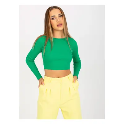 Zelený crop top s holými zády -RV-BZ-8010.82-green