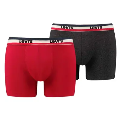 ČERVENO-ŠEDÁ SADA BOXEREK LEVI'S BOXER 2 PAIRS BRIEFS 37149-0205