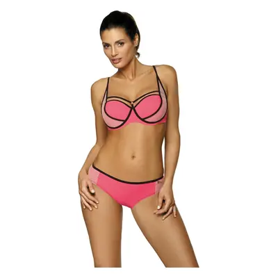 Růžové bikiny s černými lemy Charlotte Petunia M-495 (9)