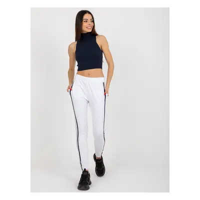 Bílé tepláky pruhy -LO-DR-LK-238.09-white