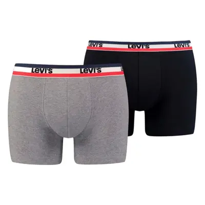 Černo-šedá sada boxerek Levi's Boxer 2 Pairs Briefs 37149-0202