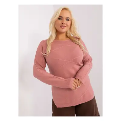 Růžový vzorovaný svetr PM-SW-PM-3905.13-pink