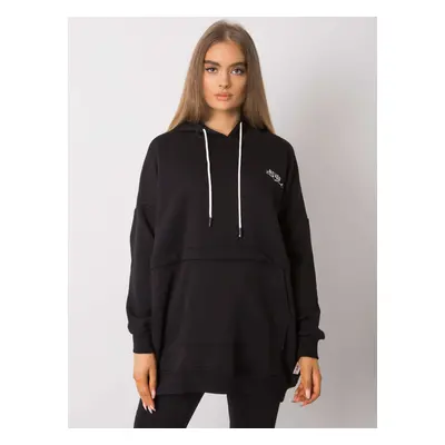 Černá dámská oversize mikina s kapsou RV-BL-7095.30P-black