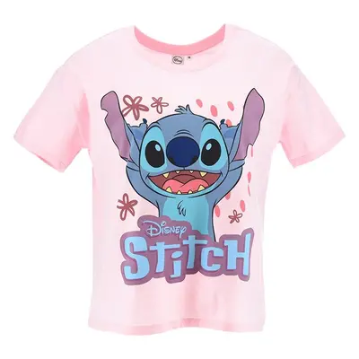 SVĚTLE RŮŽOVÉ DÁMSKÉ TRIČKO DISNEY - LILO AND STITCH